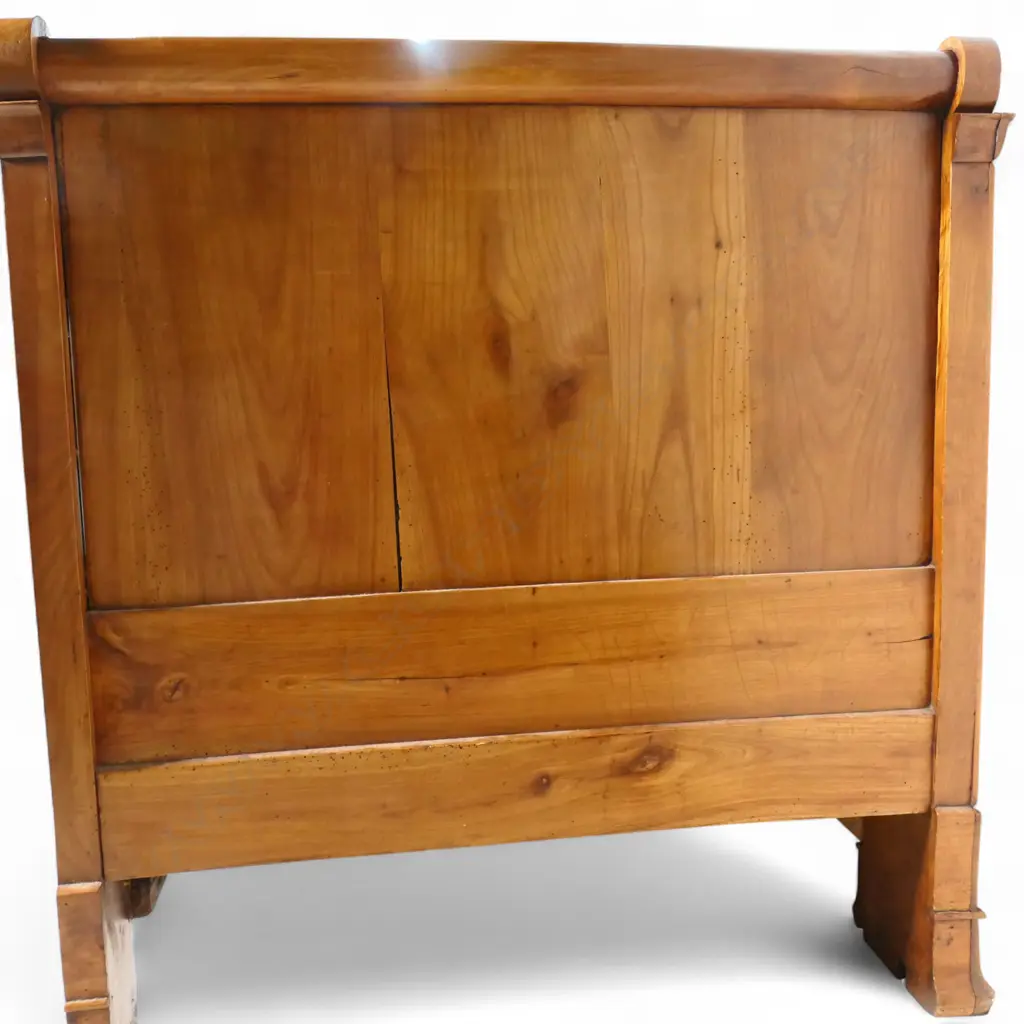 A c.1850 French cherrywood Bateau lit (day bed), Image 1++